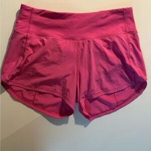 lululemon-sonic-pink-speed-up-size-4-shorts