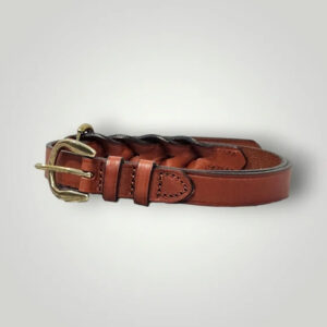 GAP Belt Womens Small Brown Cow Leather Waist Tie Strap Cincture Gold Buckle